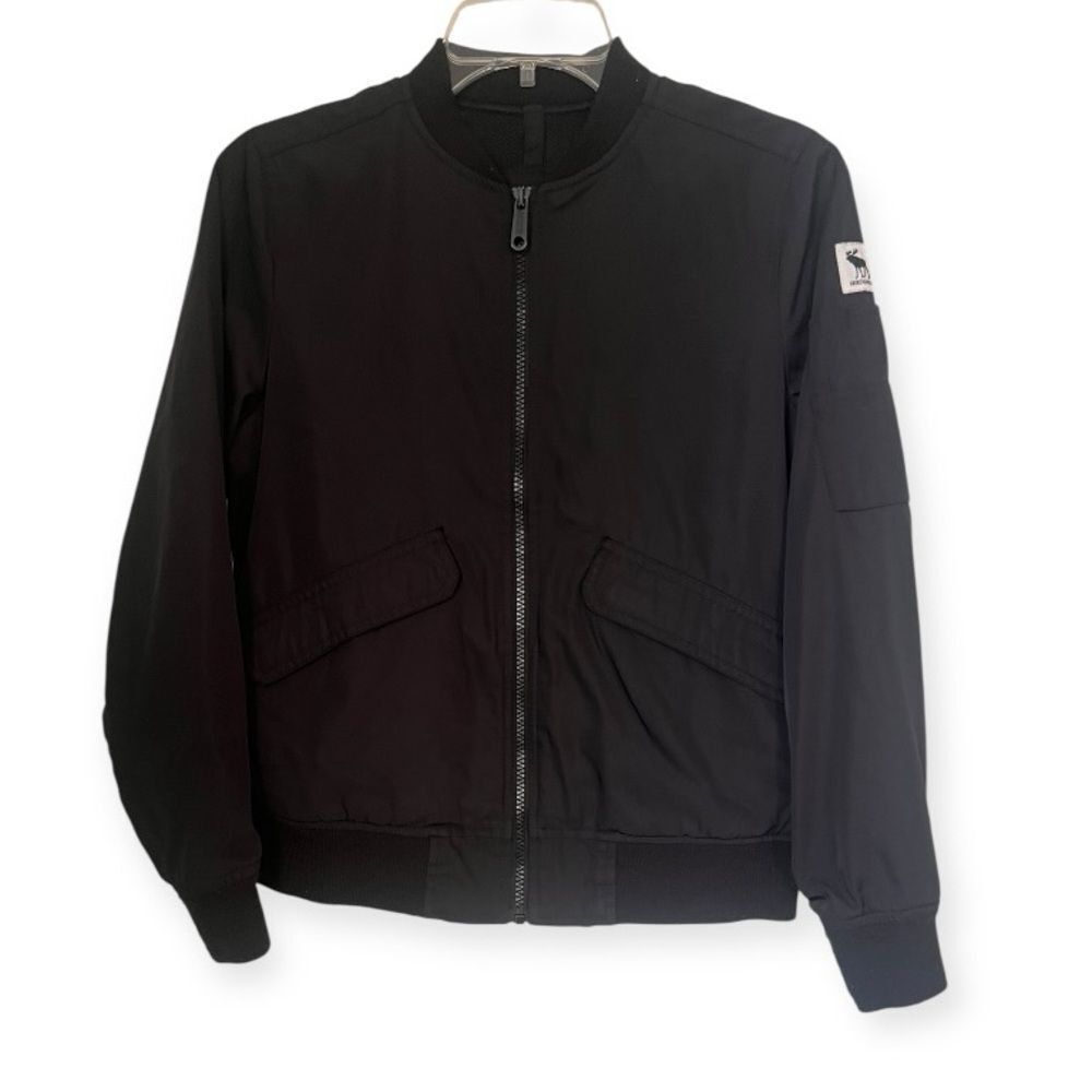 Abercrombie & Fitch Kids Boys Bomber Black Jacket Sz 11/12 (unisex)